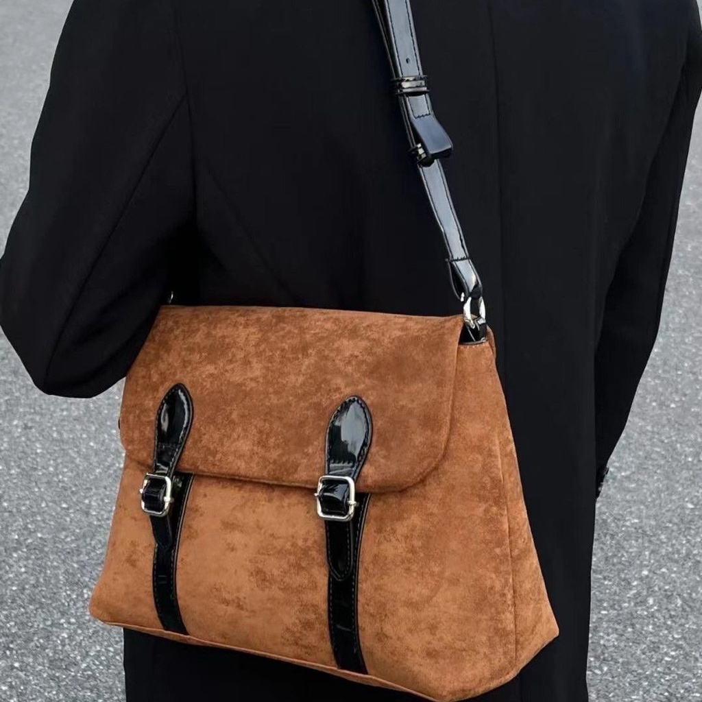 Túi Xách Đeo Vai Vải Nhung Phong Cách Hàn Quốc Thời Trang Thu Đông Đơn Giản 20 X 30 X 12