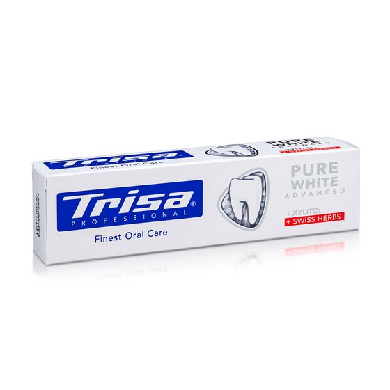 Kem Đánh Răng Trisa Pure White 75ml Hỗ Trợ Trắng Răng