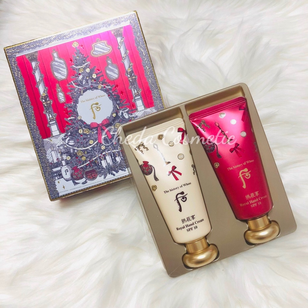 Set dưỡng da tay Whoo Royal Hand Cream SPF10 60mlx2.