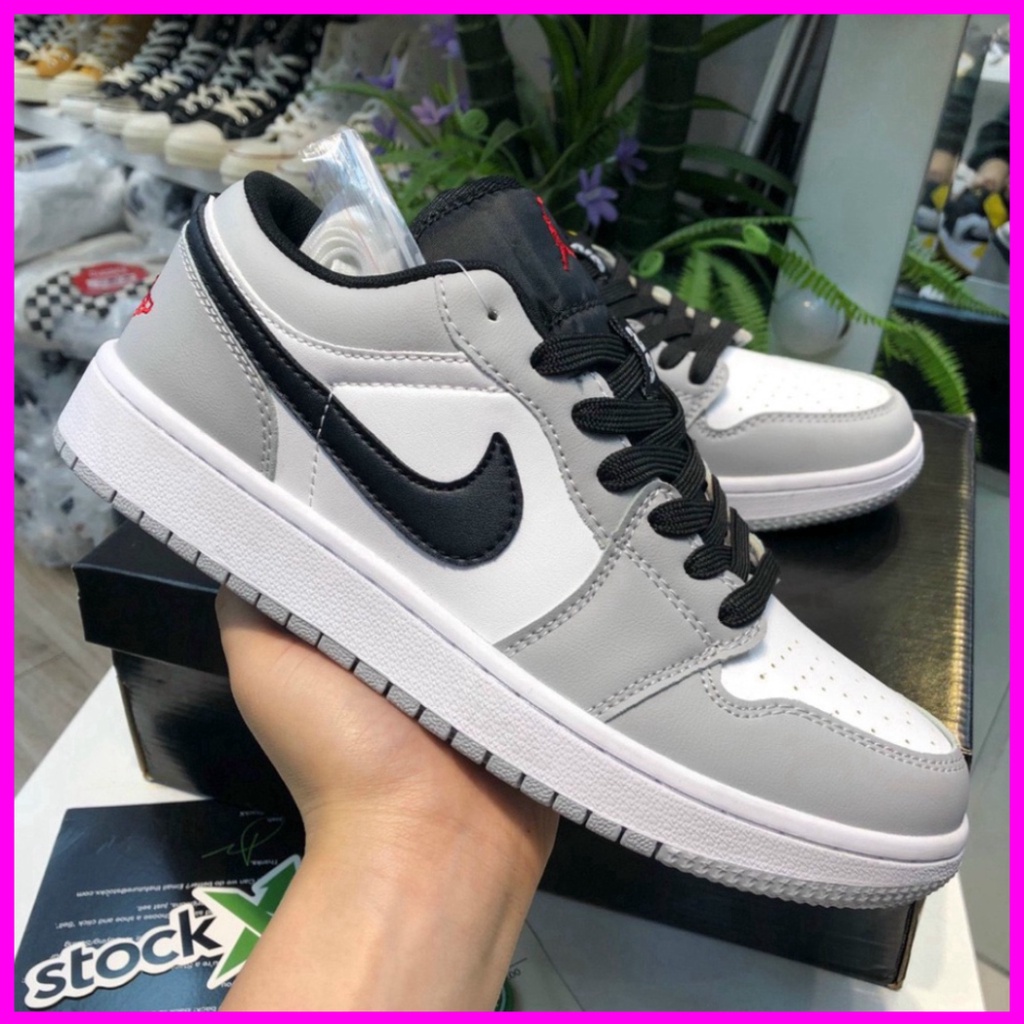 Giày Nam Xám Chỉ Đỏ cổ thấp , dành hottrend dành cho nam nữ Xmenshop2