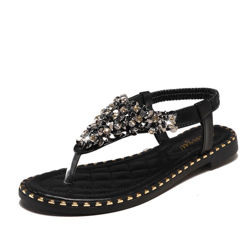 Sandal bigsize xỏ ngón đính đá thật