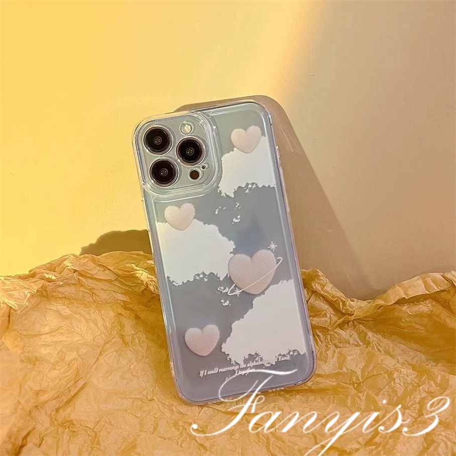 Ốp Điện Thoại Bằng TPU Mềm Trong Suốt Hình Trái Tim Cho iPhone 14 13 12 11 Pro Max X XR Xs Max 8 7 6 6s + SE 2020