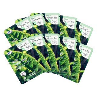Combo 10 gói mặt nạ trà xanh dưỡng da 3w clinic 23ml