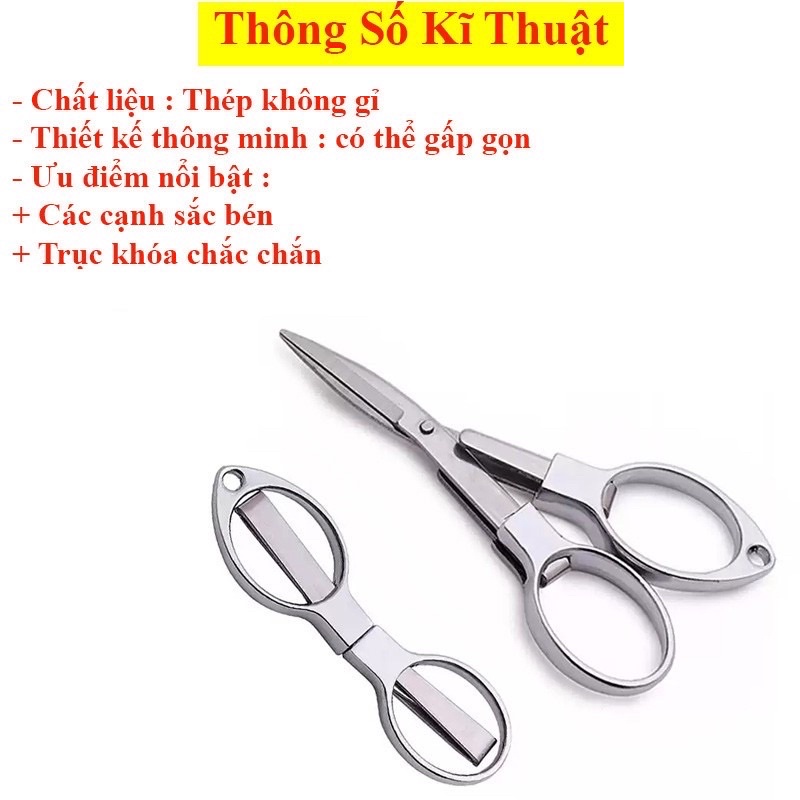 KhaLy Kéo Cắt Dây Câu Cá Hình Số 8 Gấp Gọn Tiện Lợi Bằng Thép Không Gỉ PK-33