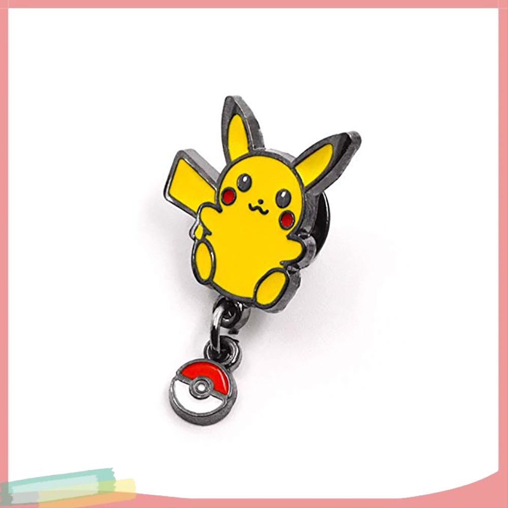 【LK】Metal Mini Unisex Pikachu Pokemon Brooch Pin Scarves Shawl Clip Badge Decor