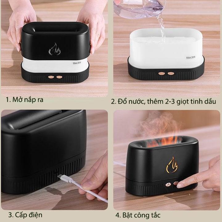 Máy khuếch tán tinh dầu hình ngọn lửa bập bùng