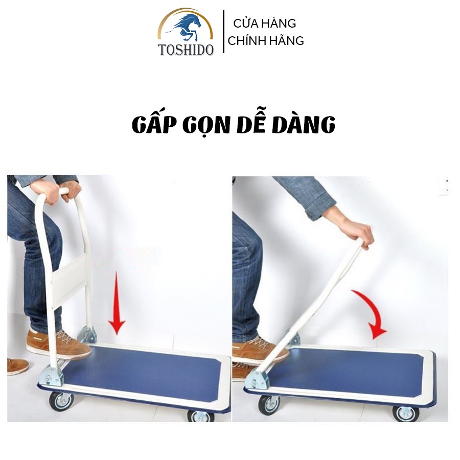 Xe Đẩy Hàng TOSHUDO Sàn Thép Tải Trọng 250kg Gấp Gọn
