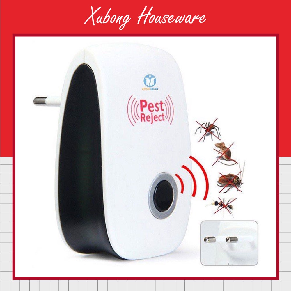 Máy Xua Đuổi Chuột, Muỗi, Gián, Kiến, Côn Trùng Bằng Sóng Siêu Âm An Toàn Trong Gia Đình