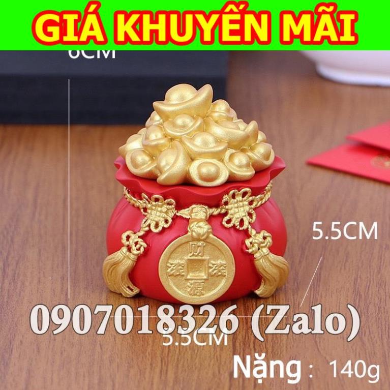 Hũ đựng muối gạo tài lộc túi thân tài may mắn để ban thờ trang trí nhà cửa chum vàng chiêu thần tài