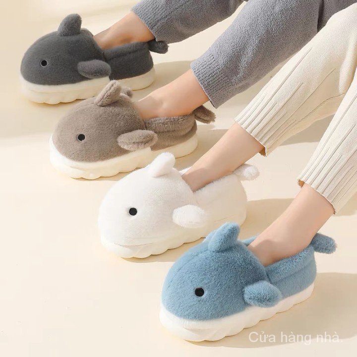 Dép Bông Đi Trong Nhà Giữ Ấm Dễ Thương Cho Cặp Đôi