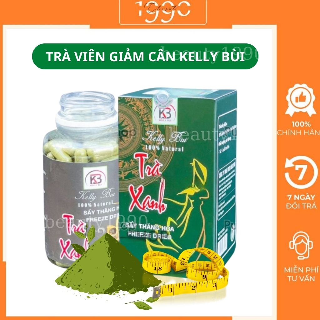 Viên Uống Bột Trà Xanh Kelly Bùi 180 Viên