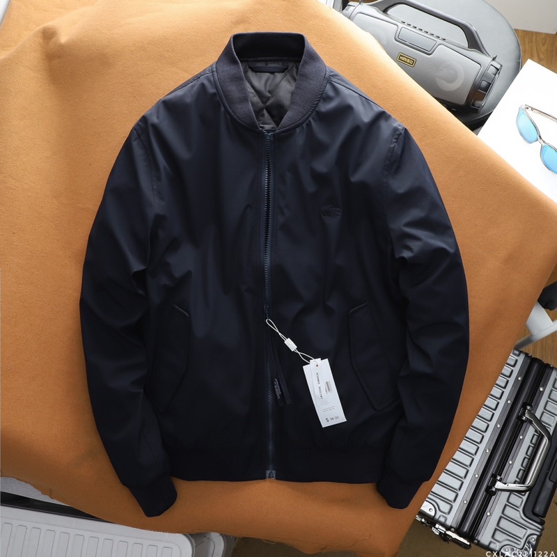 Áo Khoác Nam Bomber cá sấu La.cote dư xịn ,áo 3 lớp trần bông quả trám, áo chống nước ,chắn gió tốt - Hàng VNXK