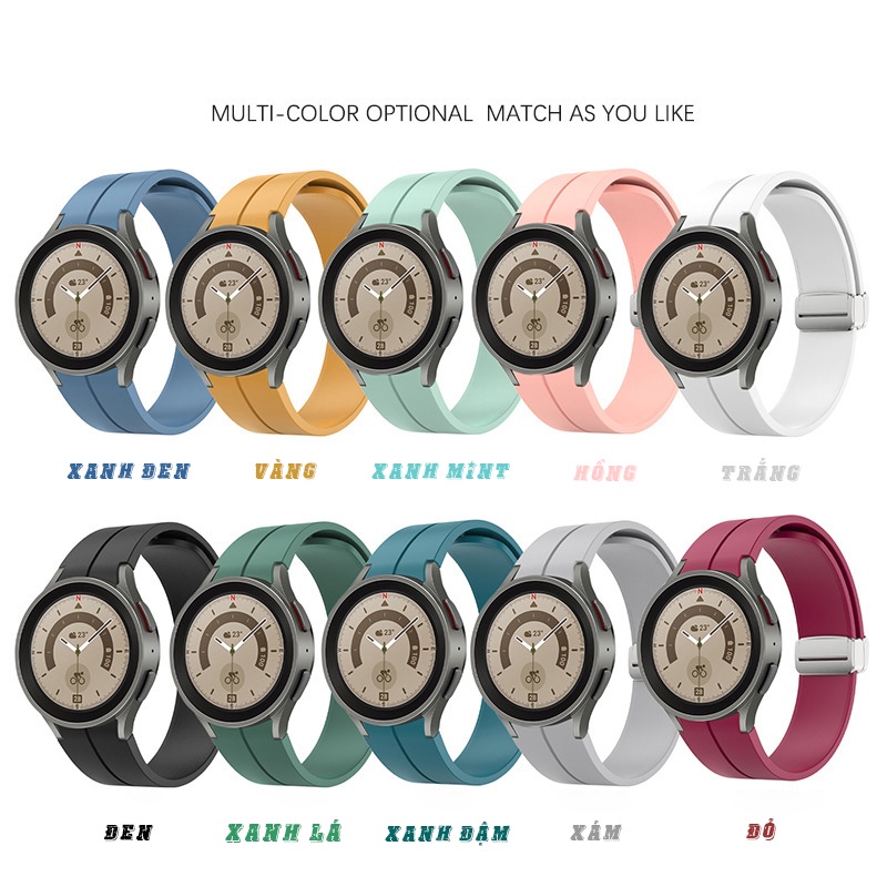 DÂY SAMSUNG WATCH 5 WATCH 5 PRO SANG XỊN MỊN PHÙ HỢP CÁC DÒNG WATCH 4 VÀ 5 45mm 40mm 44mm Classic 42mm 46mm