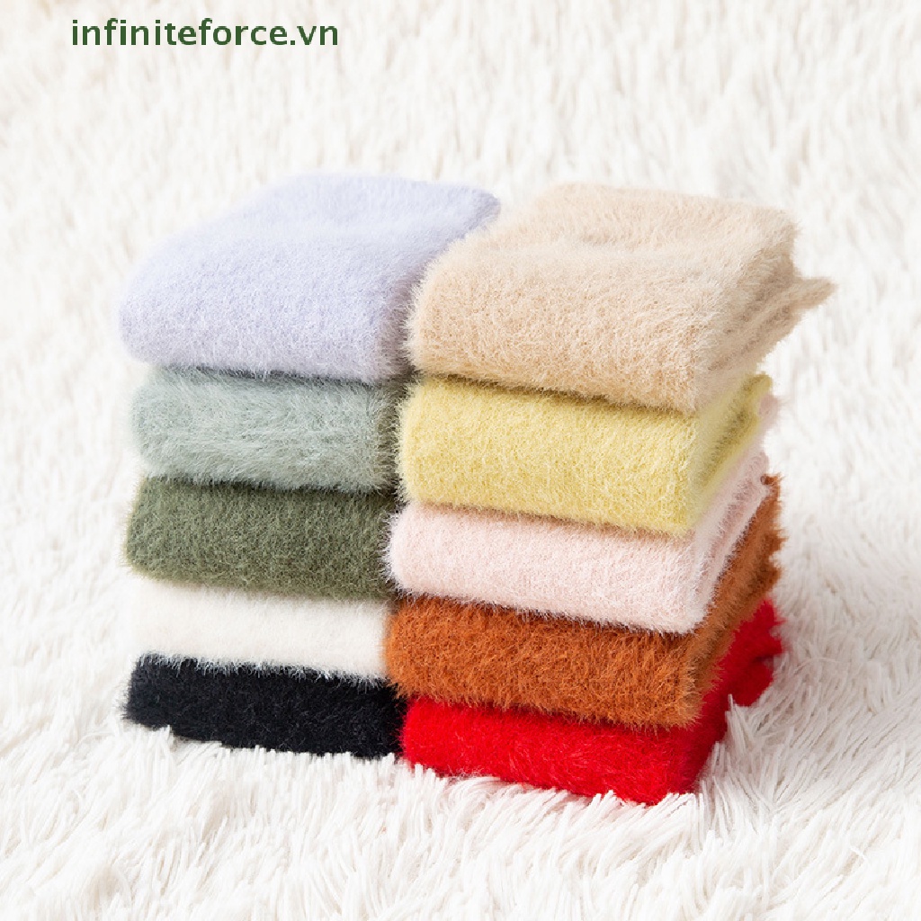 Vớ Lông Cừu San Hô Năm Ngón Dày Dặn Giữ Ấm Mùa Đông Cho Nữ