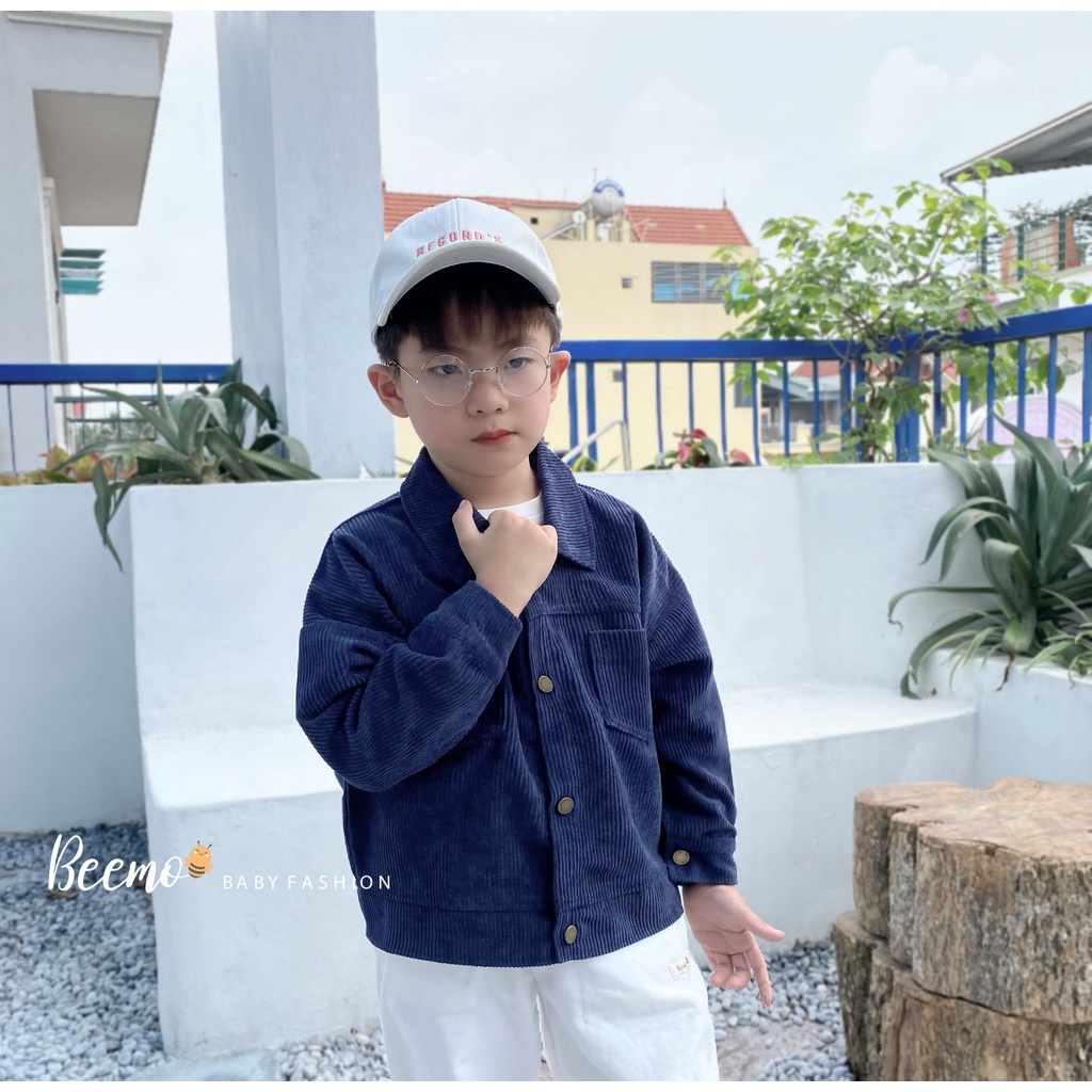Áo khoác cho bé BEEMO A027 áo mùa đông cho bé chất liệu nhung tăm mềm mịn, giữ ấm tốt, PAPALEMON