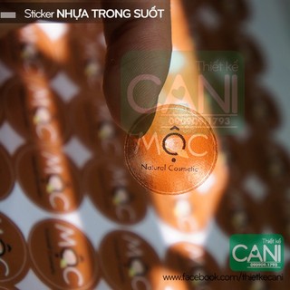 Tem nhựa In theo yêu cầu - Decal Tem nhãn Sticker chống thấm nước CANI