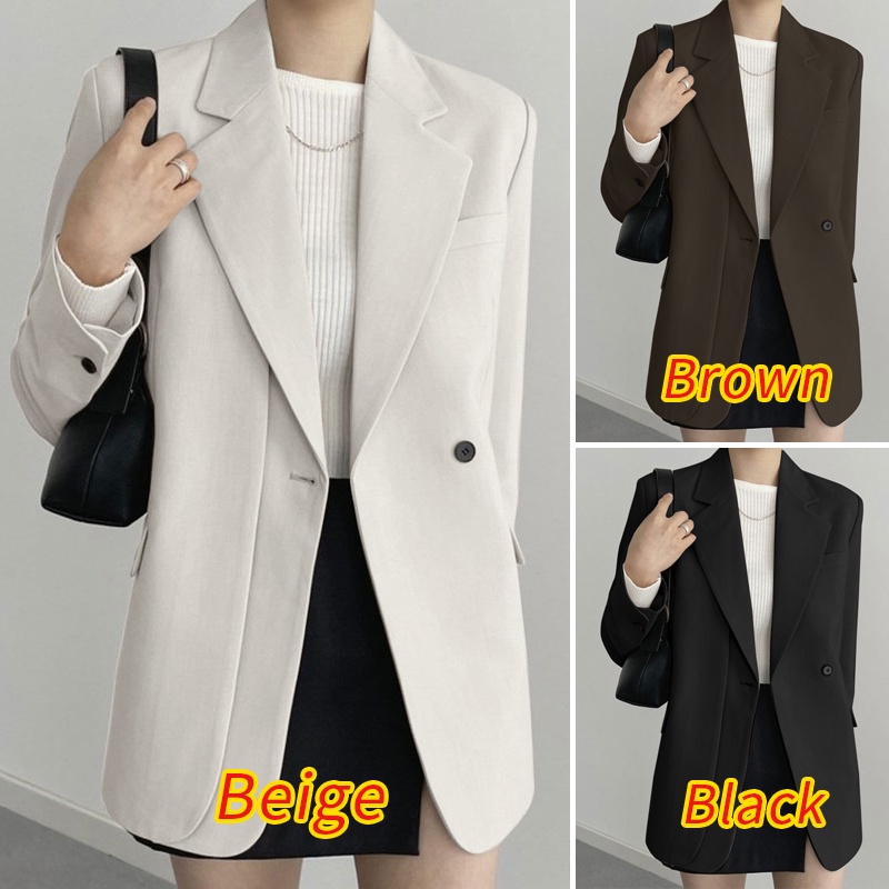 Áo khoác blazer ZANZEA giả hai lớp phong cách Hàn Quốc thanh lịch dành cho nữ
