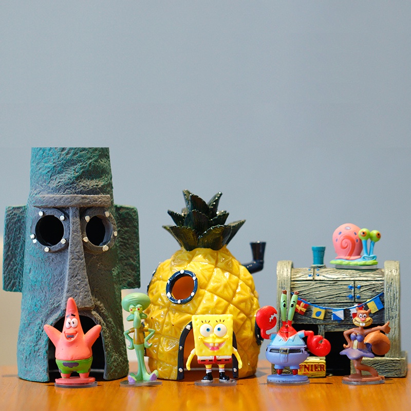 Mô Hình Nhân Vật Krusty Krab Chum Trong Phim Hoạt Hình Anime Bằng Bọt Biển