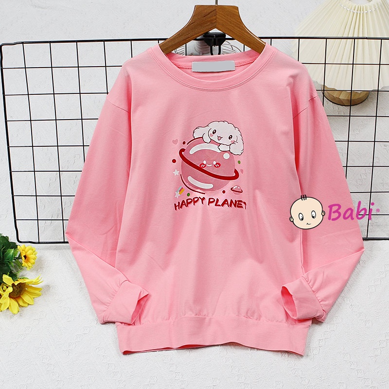 Áo sweater phong cách Hàn Quốc mặc cặp mẹ và bé gái, Áo thun tay dài size đại 20-62kg