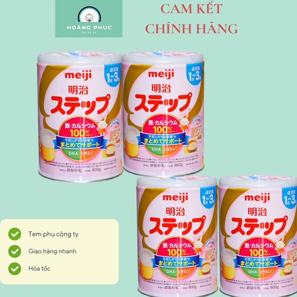 COMBO 4 HỘP SỮA MEIJI 1 3 NỘI ĐỊA NHẬT BẢN - hộp 800gr