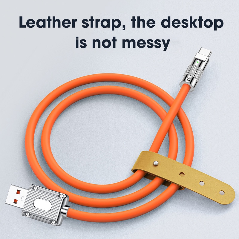 Dây Cáp Sạc Nhanh USB Type-C 120W Bằng Silicon Cho Điện Thoại / Máy Tính Bảng