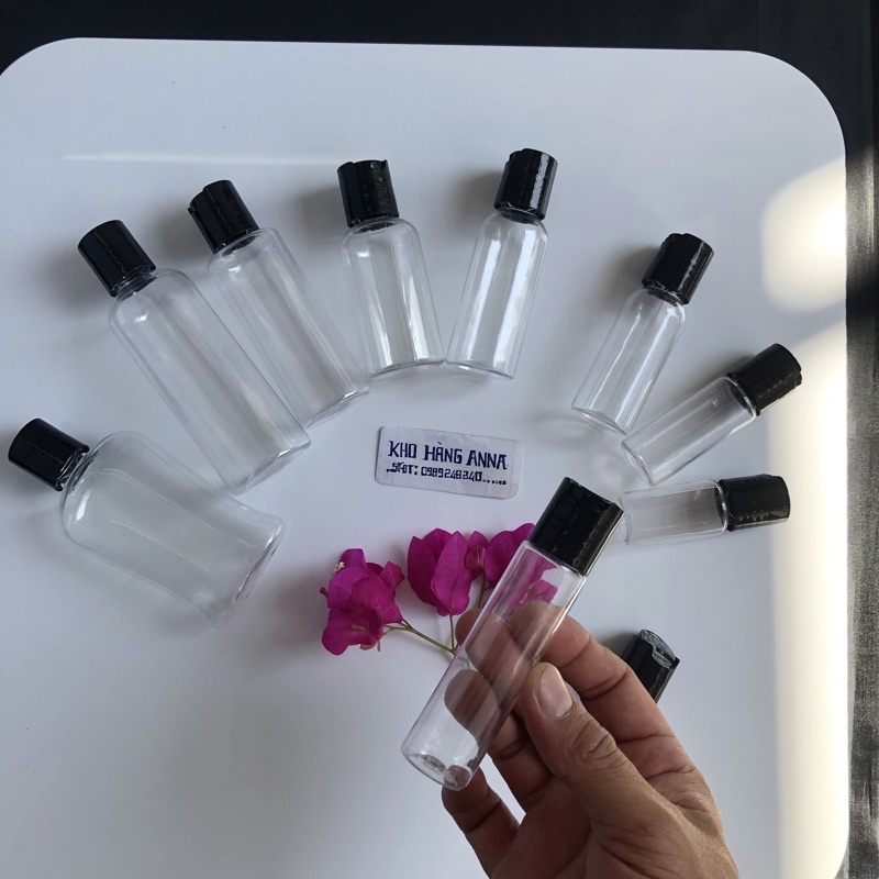 LỌ NHỰA CHIẾT MĨ PHẨM NẮP PRESS - Chai nhựa nắp nhấn nhỏ giọt trong suốt 30ml / 50ml 70ml / 100ml 200ml / 300ml / 500ml