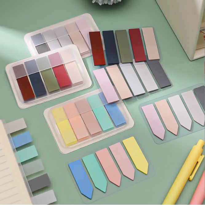 Set 100 tờ giấy note đánh dấu trang tông màu pastel LILA NOTEPASTEL108