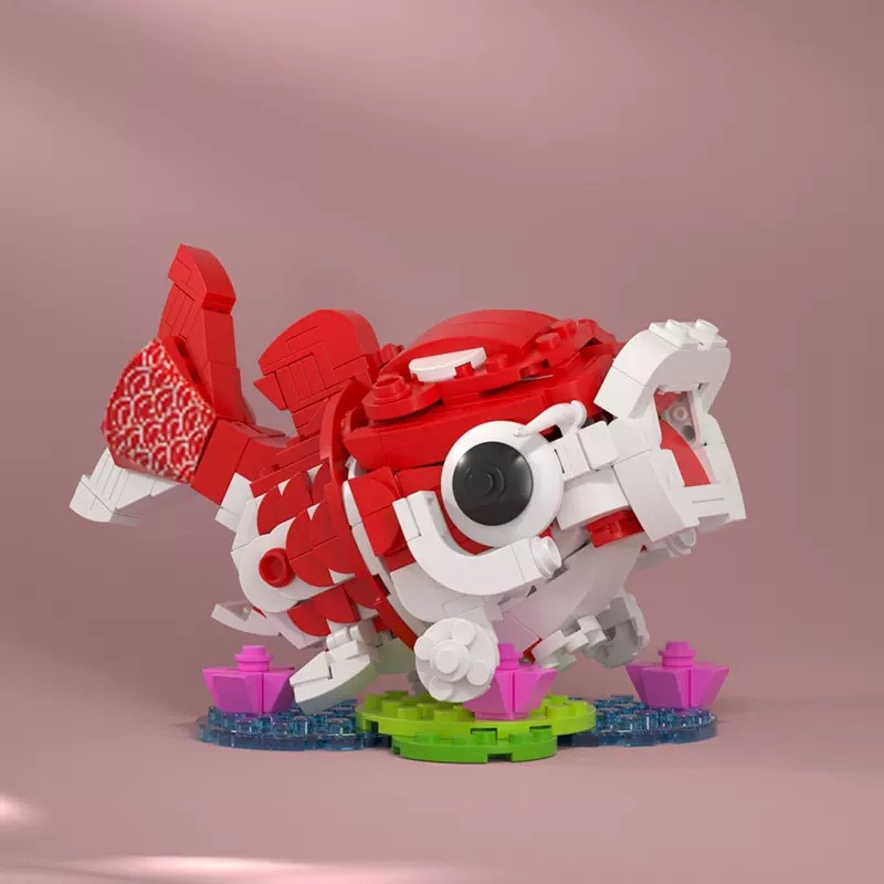 ĐỒ CHƠI LẮP RÁP MÔ HÌNH LEGO BỘ NGŨ LINH VẬT MAY MẮN KÌ LÂN/CÁ KOI/TÌ HƯU/CÓC VÀNG QUÀ TRUNG THU, TẾT GIÁP THÌN 2024