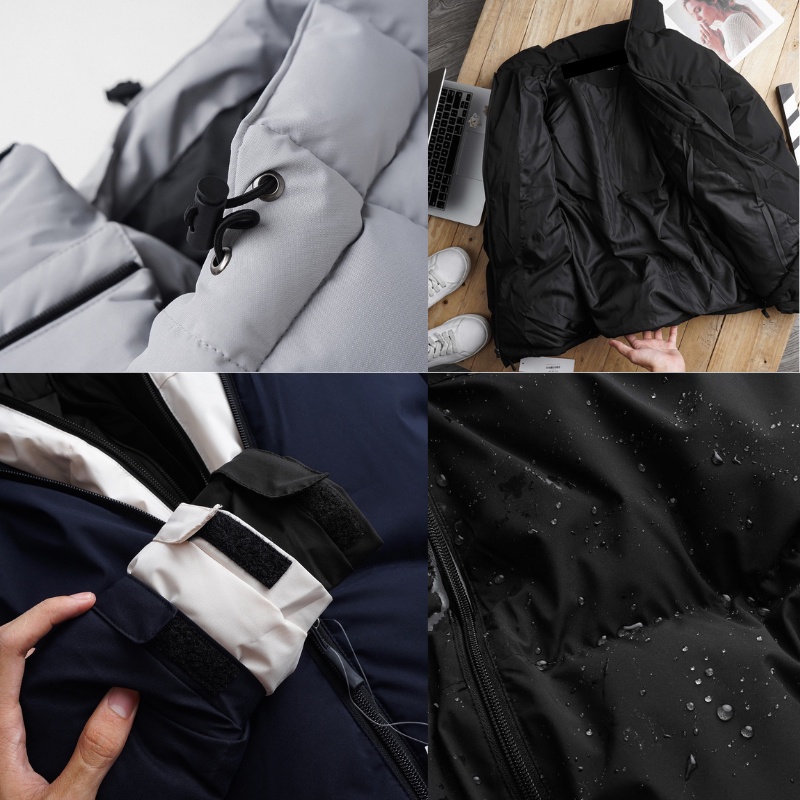 Áo Khoác Phao Béo Xuất Khẩu TNF Bigsize (55-100kg) Chất Liệu Trượt Nước, Có Mũ Tháo Rời, Phao siêu nhẹ, siêu ấm