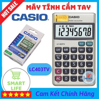 Máy tính casio lc403tv máy tính cầm tay vỏ ngoài chịu được va đập mạnh thuận tiện cho việc bỏ túi - chính hãng bitex