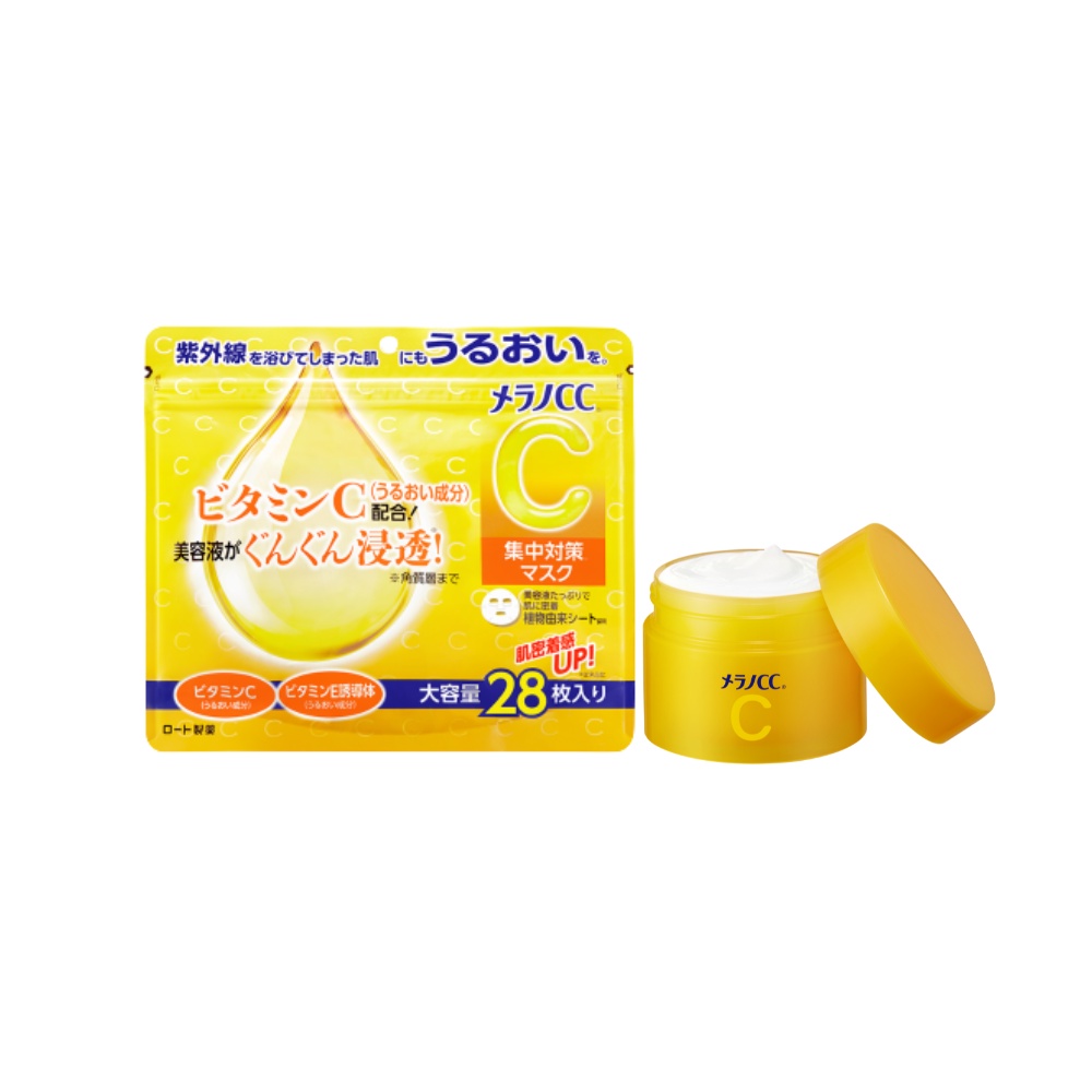 [VB] Bộ đôi sáng mịn da Melano CC Mặt nạ 28 miếng + Gel dưỡng trắng 100g