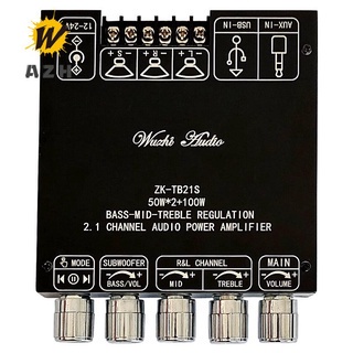 ZK-TB21S Bảng mạch khuyếch đại âm thanh Wuzhi ZK-TB21S 50W*2 + 100W Chip 3116D2 Bluetooth 5.1 chuẩn chính hãng