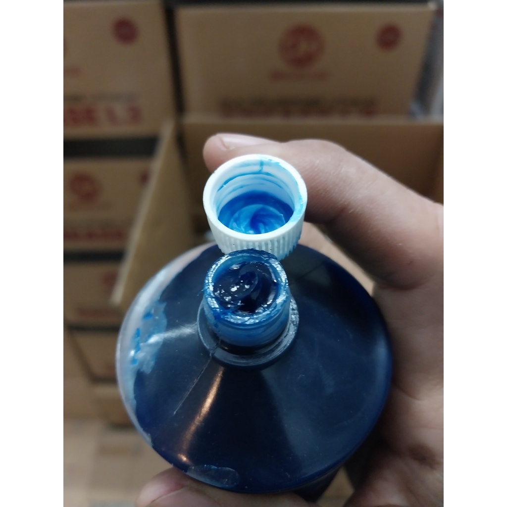 Thùng 30 mỡ bò bôi trơn đóng chai con sâu Grease Lithium Crystal NLGI3 180° màu xanh