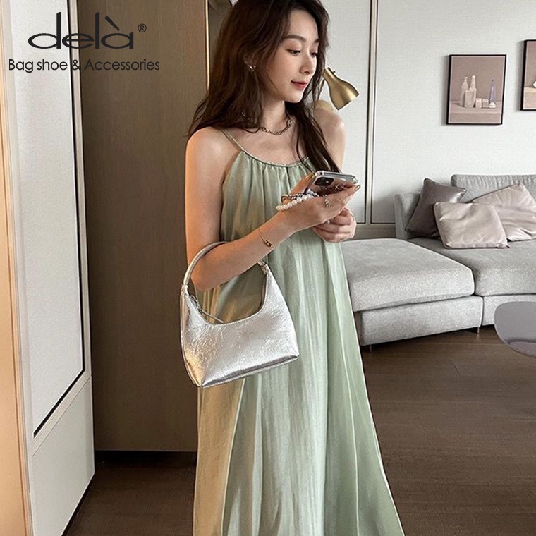 Dela Túi Xách mini Đeo Dưới Cánh Tay Chất Liệu Da Bò Cao Cấp Cho Nữ