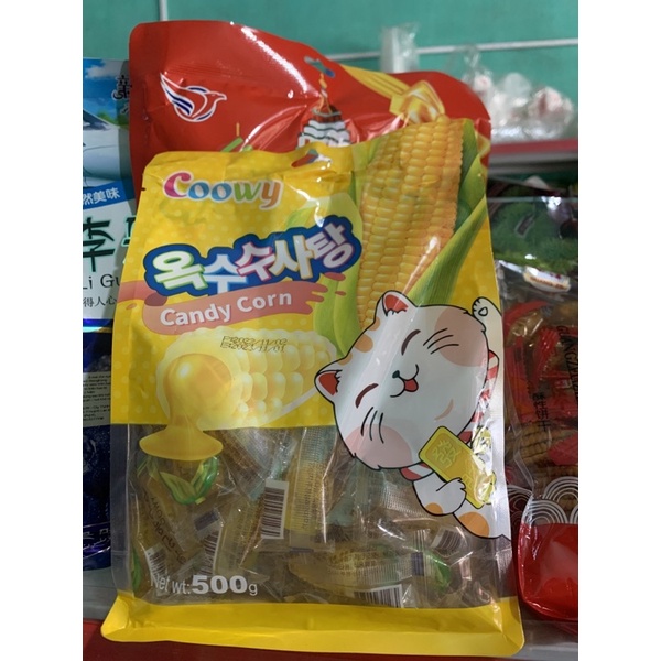 Kẹo ngô dẻo nhân chảy siêu ngon Hongkong gói 500g
