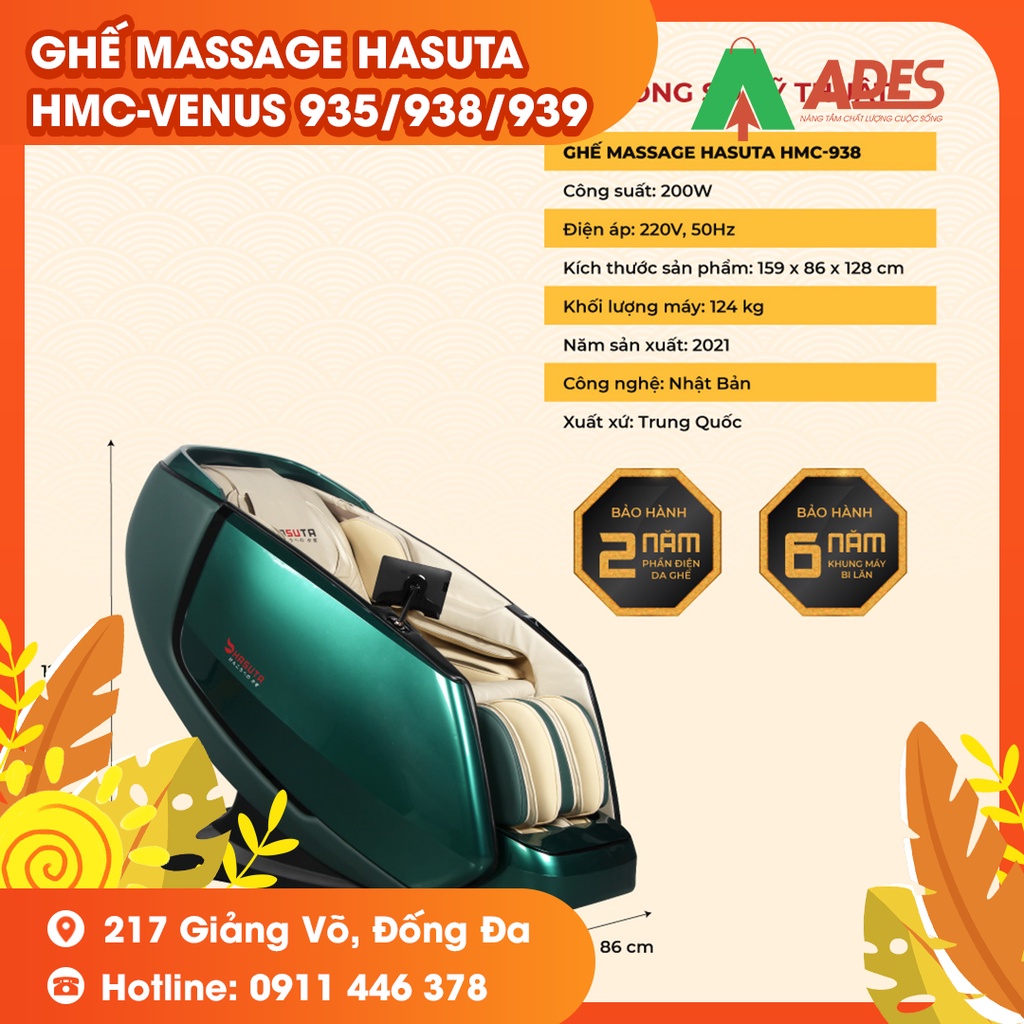 Ghế Massage cao cấp Hasuta HMC-935, HMC-938, HMC-939 Venus