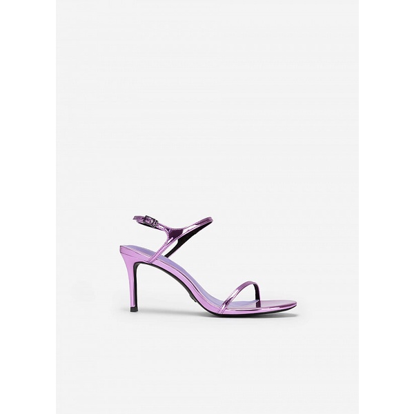 Vascara GIÀY SANDAL METALLIC QUAI MẢNH - SDN 0737 - MÀU TÍM