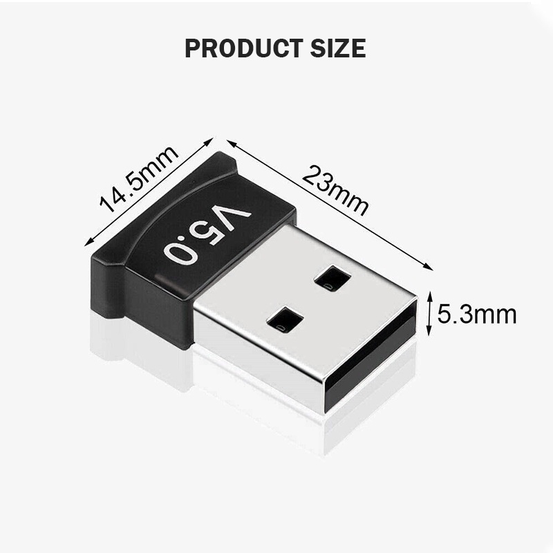 USB Bluetooth 5.0 cho PC Bộ Chuyển Đổi Bluetooth giúp máy tính bàn, máy tính cây, Laptop thu phát sóng bluetooth