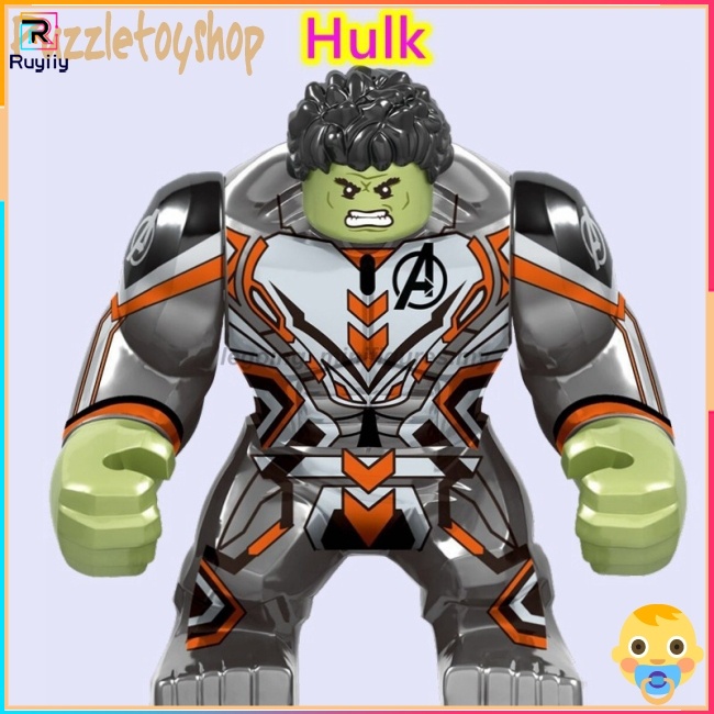 Mô Hình Lắp Ráp Nhân Vật Siêu Anh Hùng Marvel Hulk Thor Iron Man Thanos RU3
