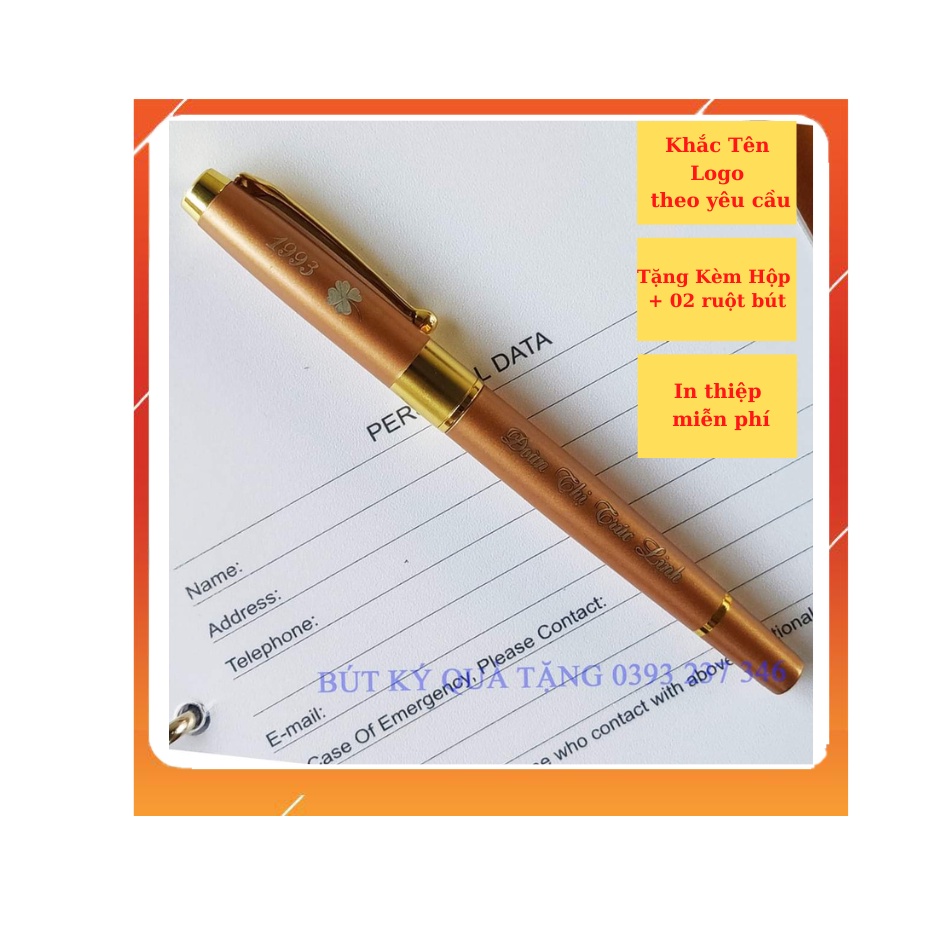 Bút khắc tên - Bút phong thủy ( Tặng 1 hộp bút và 2 ruột bút)