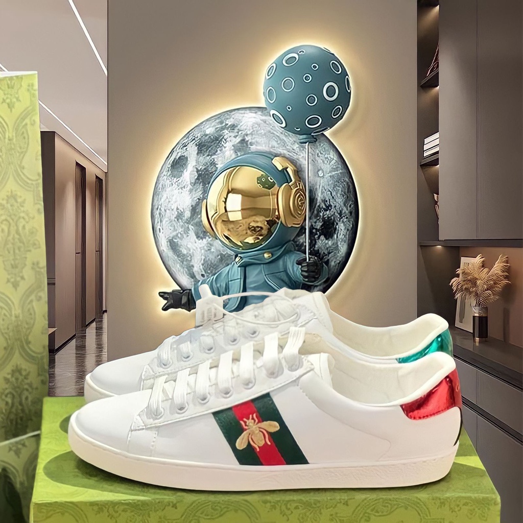 Giày Sneaker gucci ong thêu Amie Dore Leon Natural Yellow Giày Thể Thao Hot 2022 giày trắng