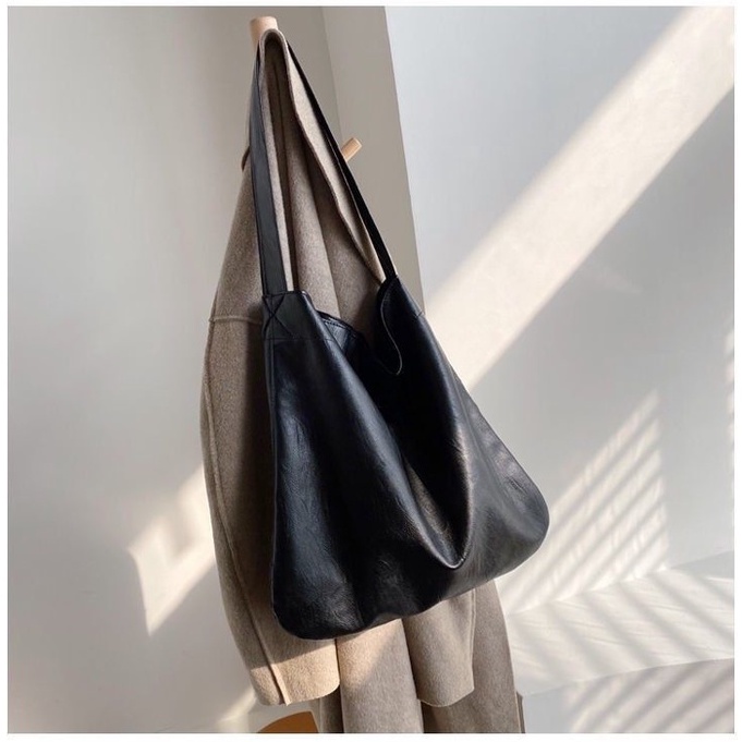 Túi Xách Da Mềm Cỡ Lớn Thiết Kế Đơn Giản Thời Trang Vintage