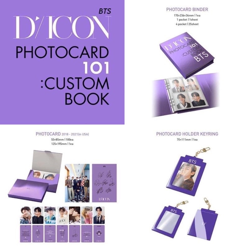 Bộ ảnh 101 card bo góc Dicon BTS set 101 photocard có sẵn