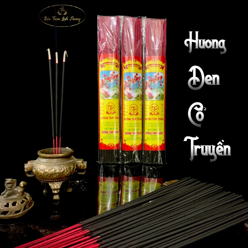 Hương Đen Cổ Truyền - Hương Nhang Cao Cấp Chiết Suất Từ Cây Trám Mùi Thơm Tự Nhiên 100% Không Hóa Chất An Toàn