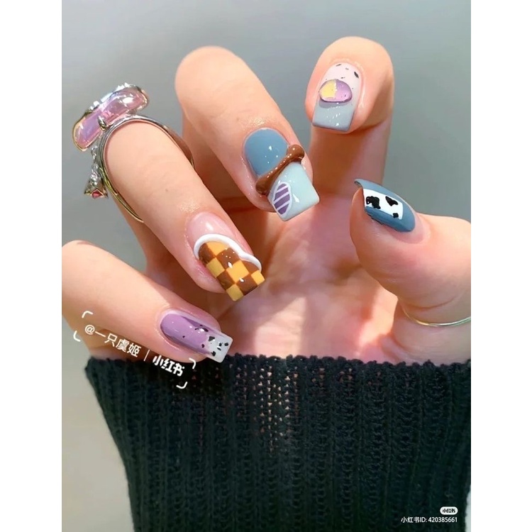 ( HOẢ TỐC HCM ) Nailbox  thiết kế móng úp vẽ hoạ tiết nổi NB25