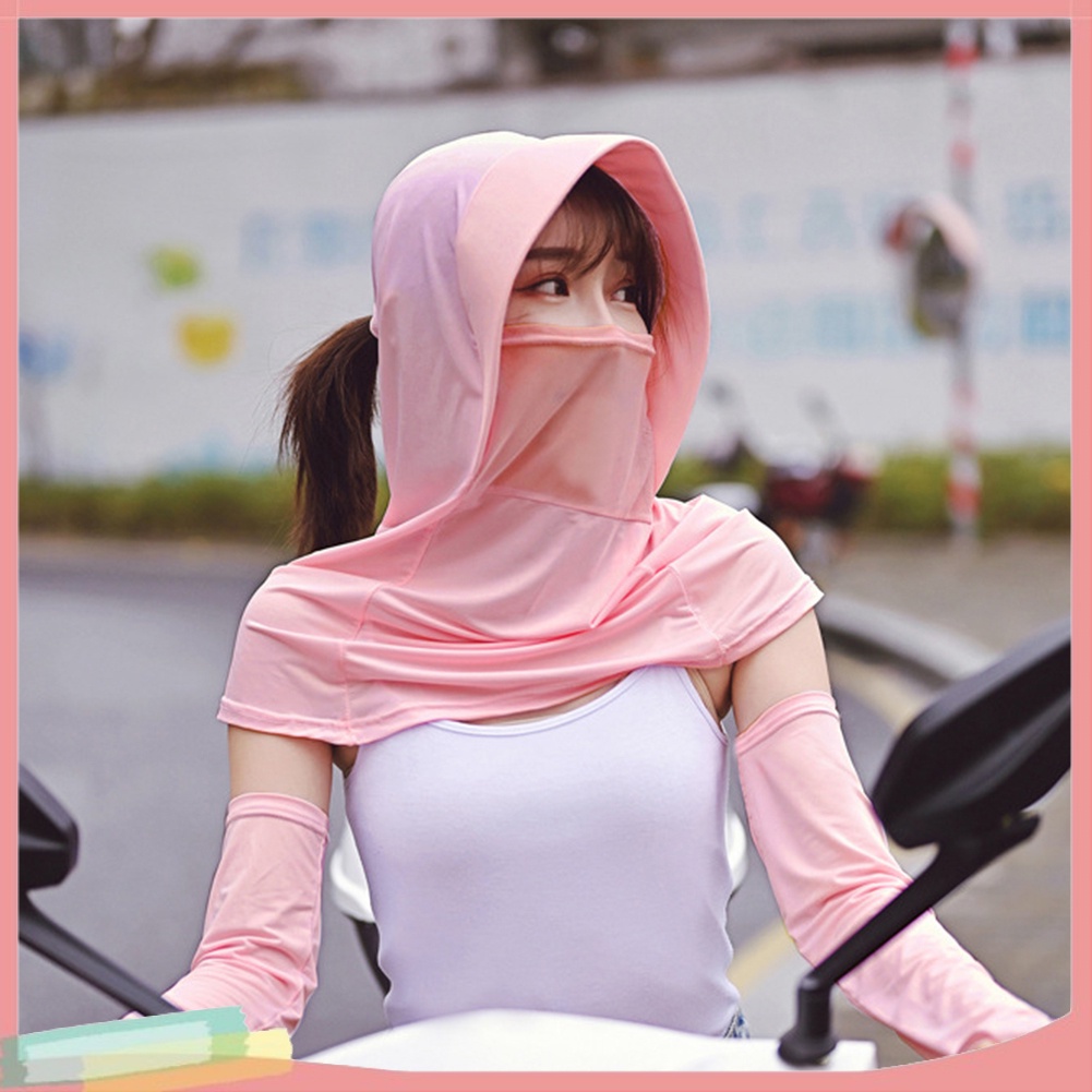 Nón đội bảo vệ mặt cổ chống nắng có viền dành cho nữ đi biển hoặc đạp xe