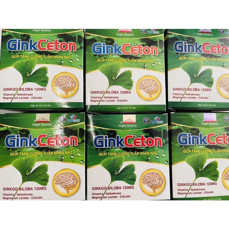 GinkCeton hộp 10 vỉ 100 viên