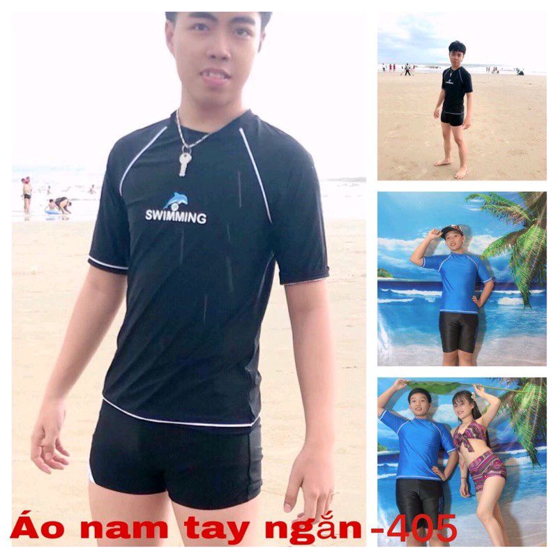 Áo bơi tay ngắn nam 407
