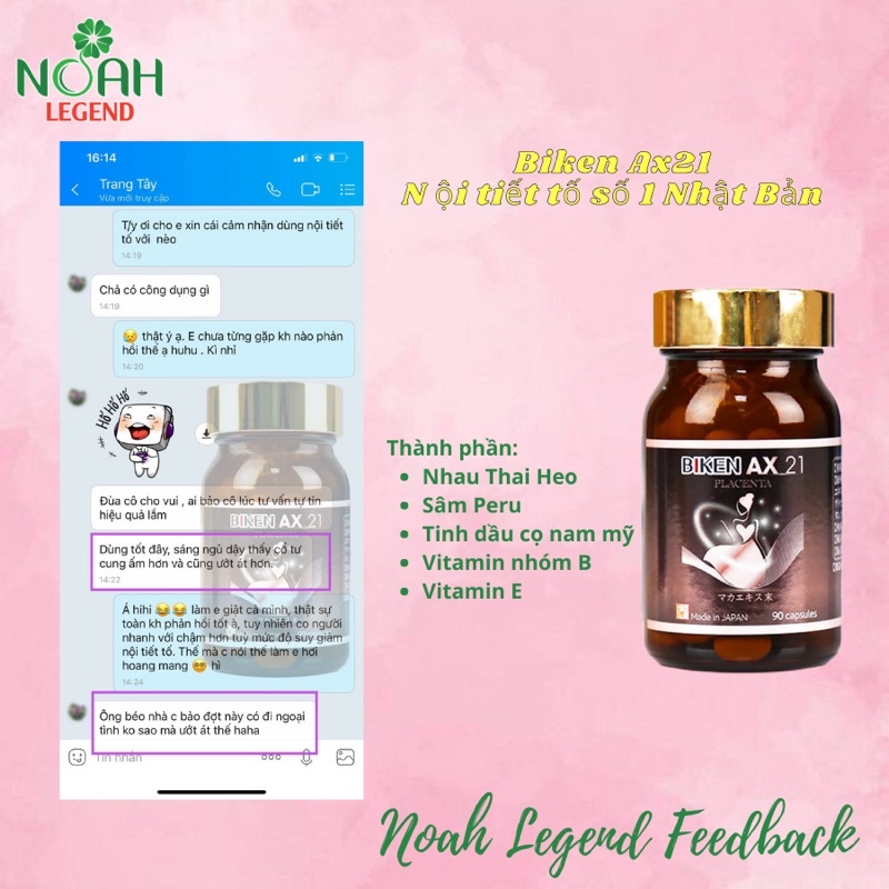 Viên Uống Nội Tiết Tố Biken AX 21 Chính Hãng