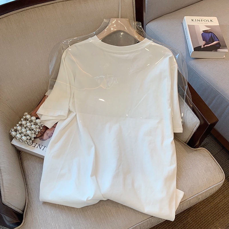 NRVP Áo Thun 100% Cotton Tay Ngắn Dáng Rộng